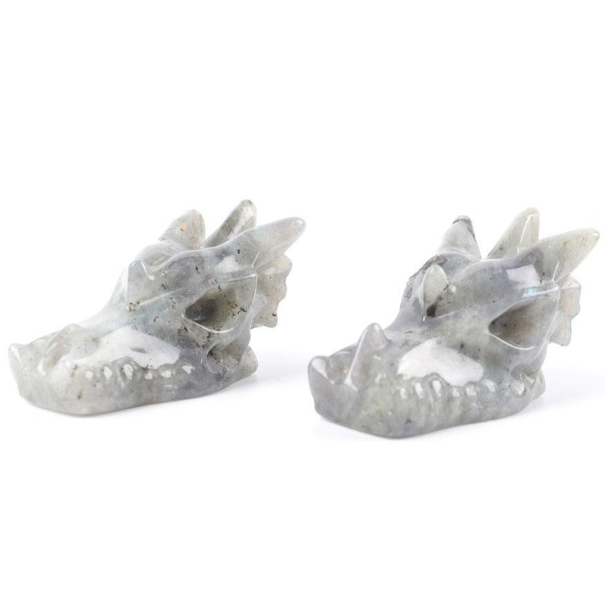 2.57 inch Labradorite Crystal Dragon Head Carving