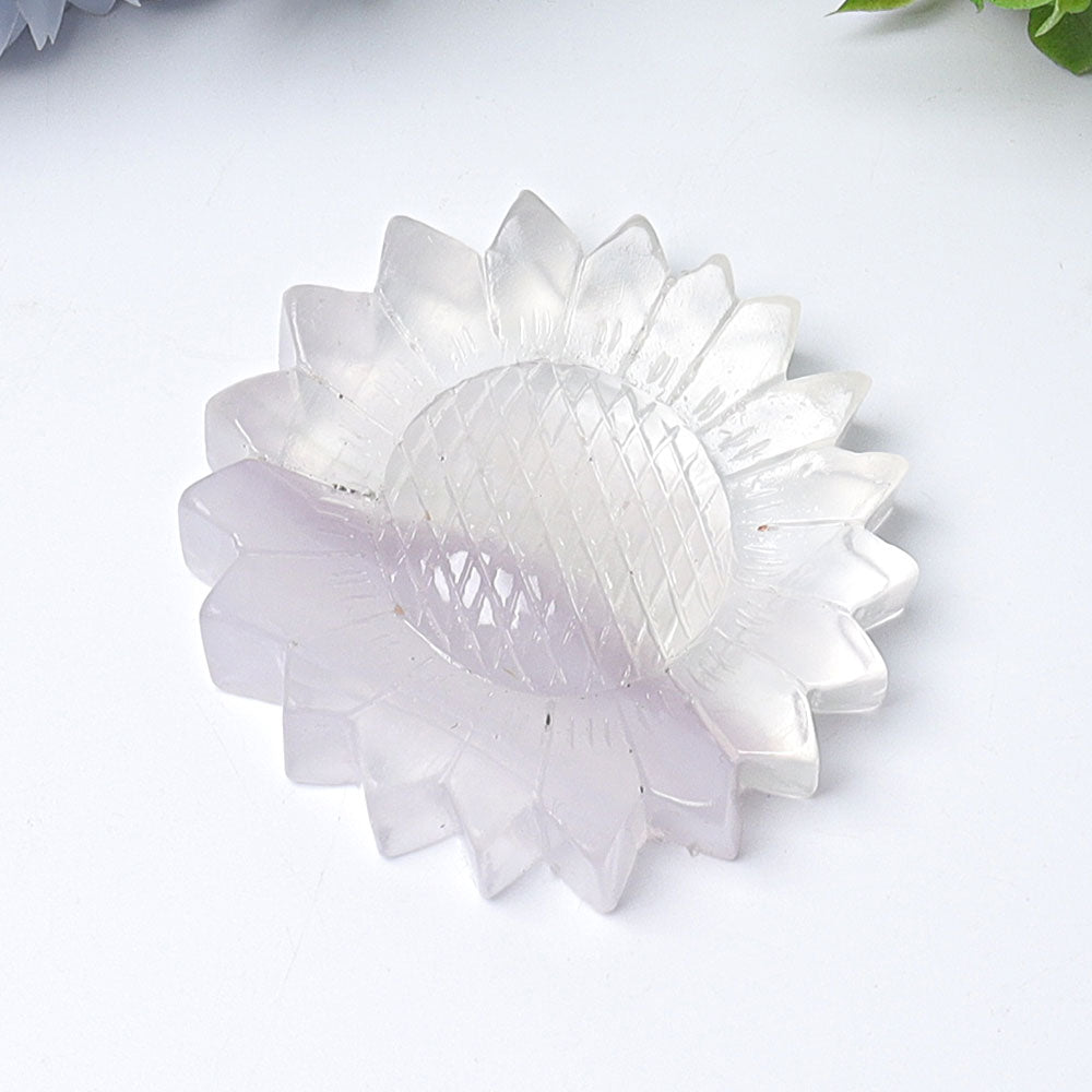 2.6-inch Fluorite Sunflower Crystal Figurine Carving