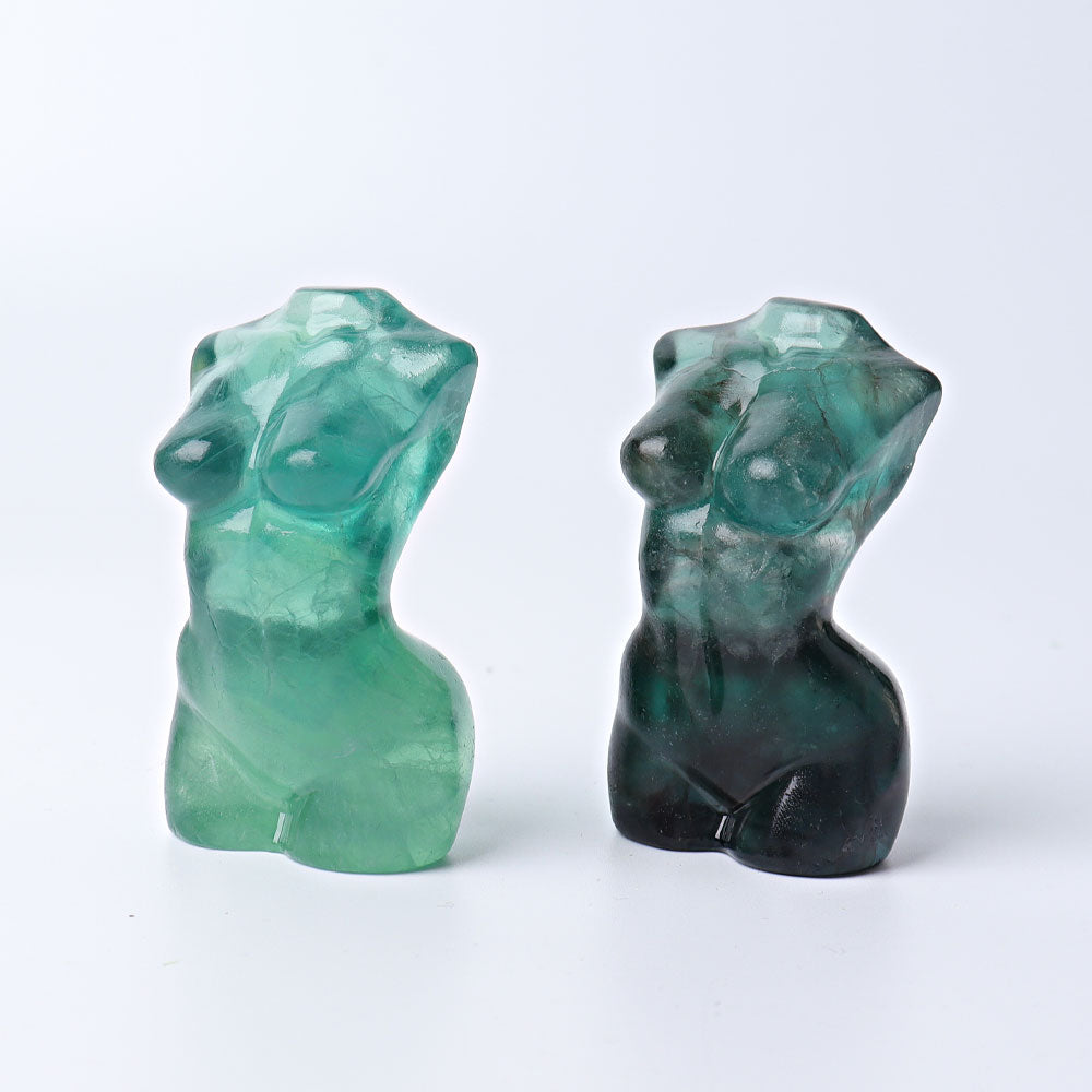 2.6 Inch Fluorite Woman Crystal Figurine Sculpture