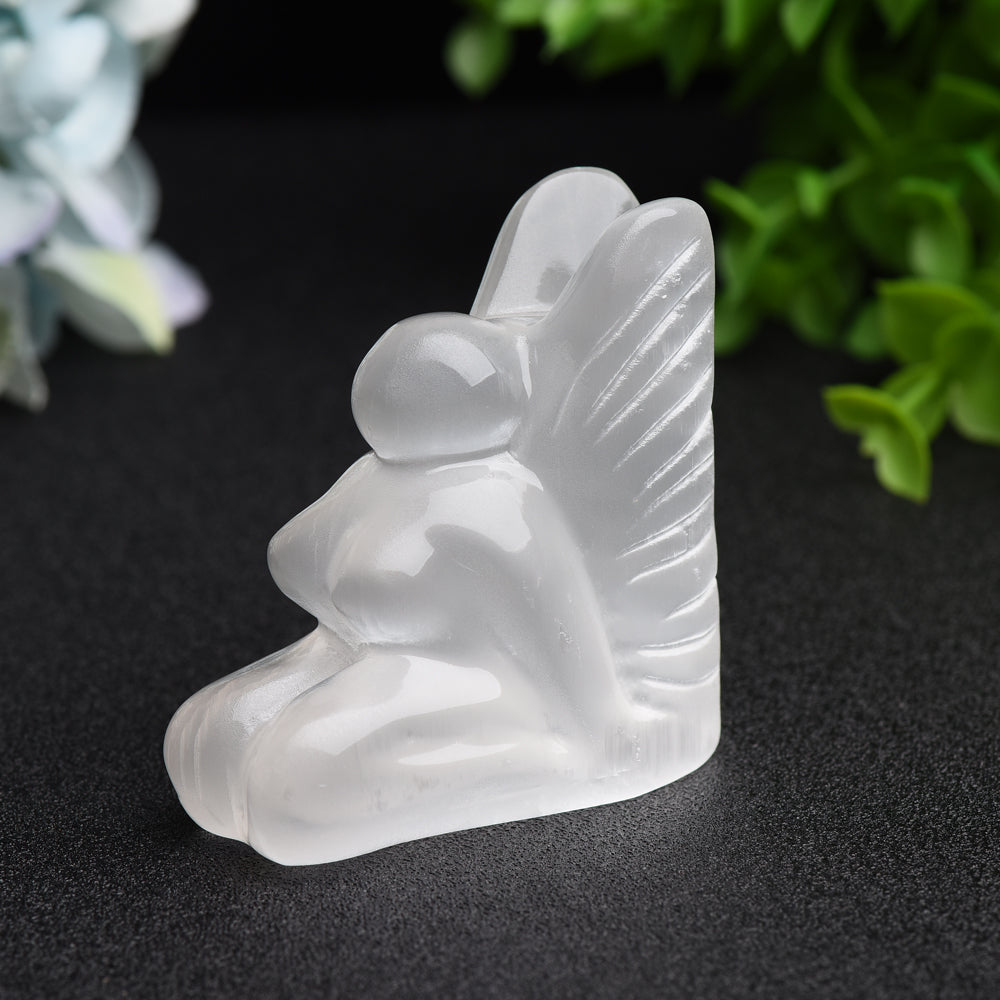 2.6 inch Selenite Fairy Crystal Figurine Carving