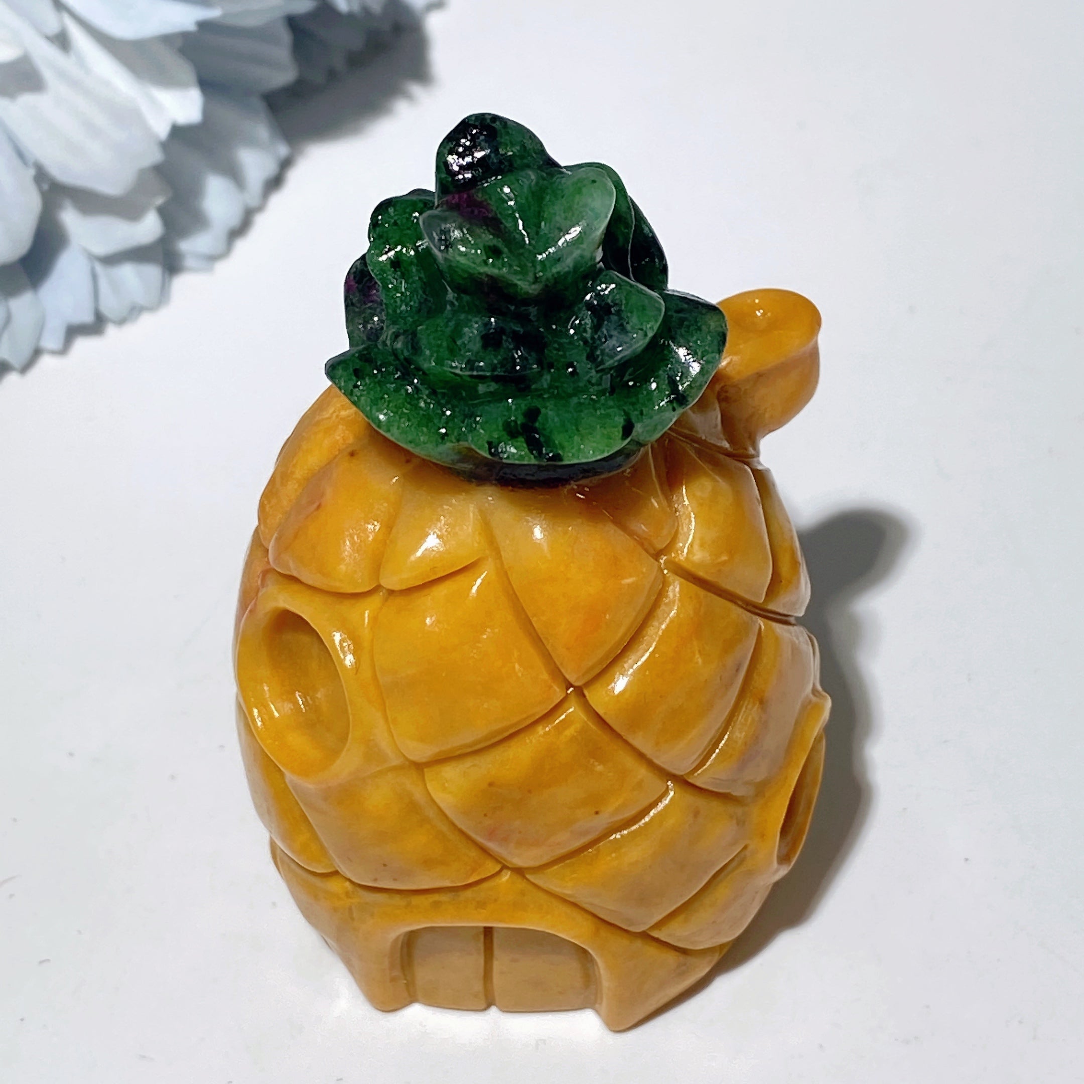 2.6 inch Yellow Jade Crystal Figurine Carving for Healing