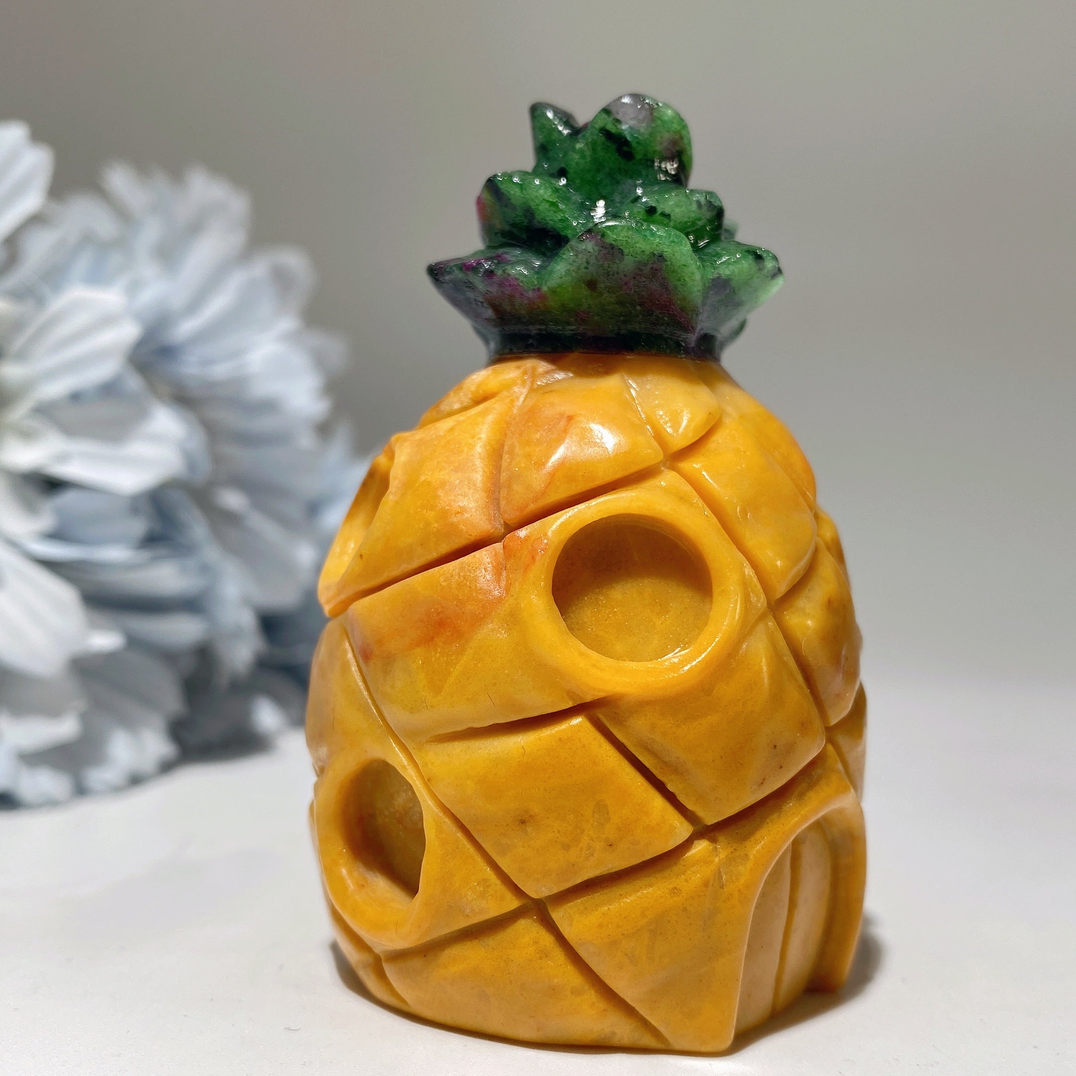 2.6 inch Yellow Jade Crystal Figurine Carving for Healing