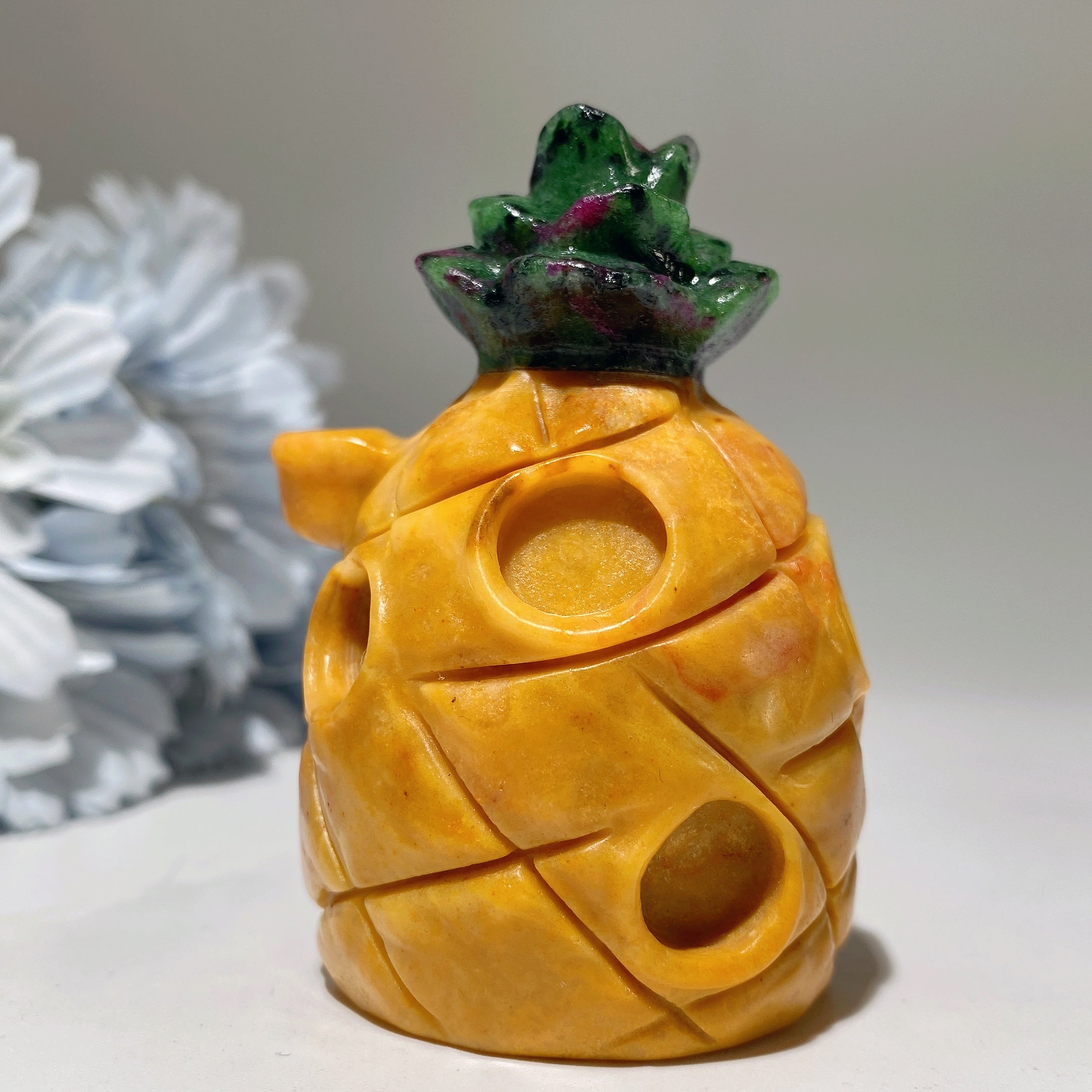 2.6 inch Yellow Jade Crystal Figurine Carving for Healing