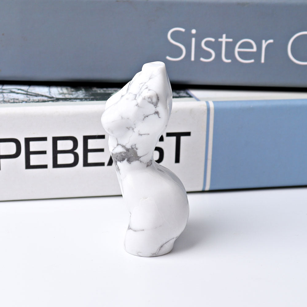 2.64 inch Howlite Crystal Figurine for Healing Energy