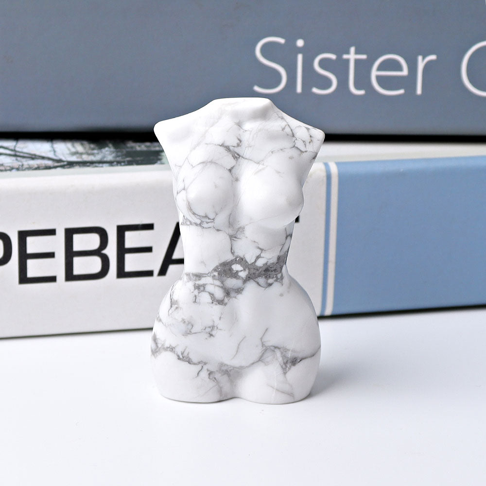 2.64 inch Howlite Crystal Figurine for Healing Energy