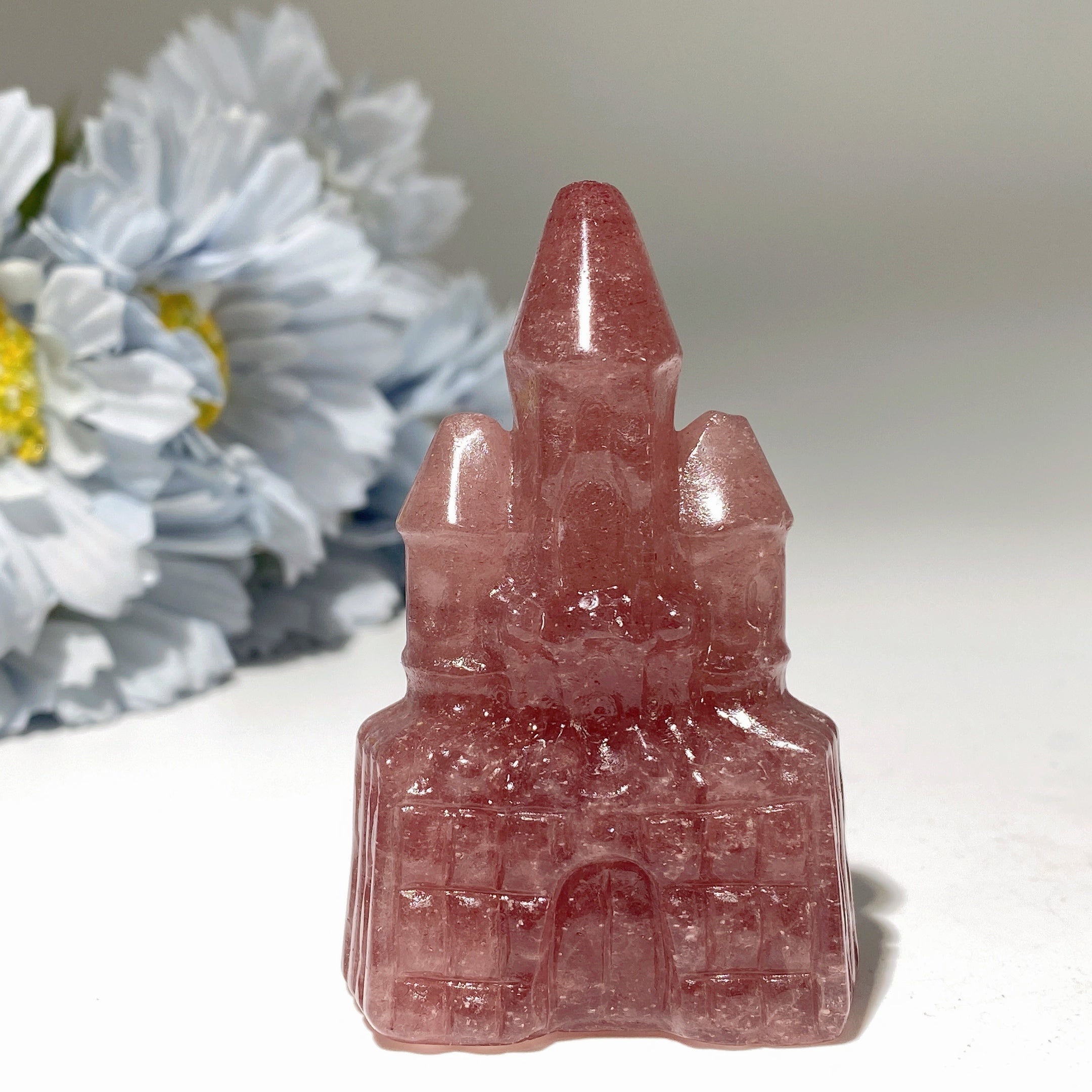 2.6in Mixed Crystal Castle Figurines for Healing Energy
