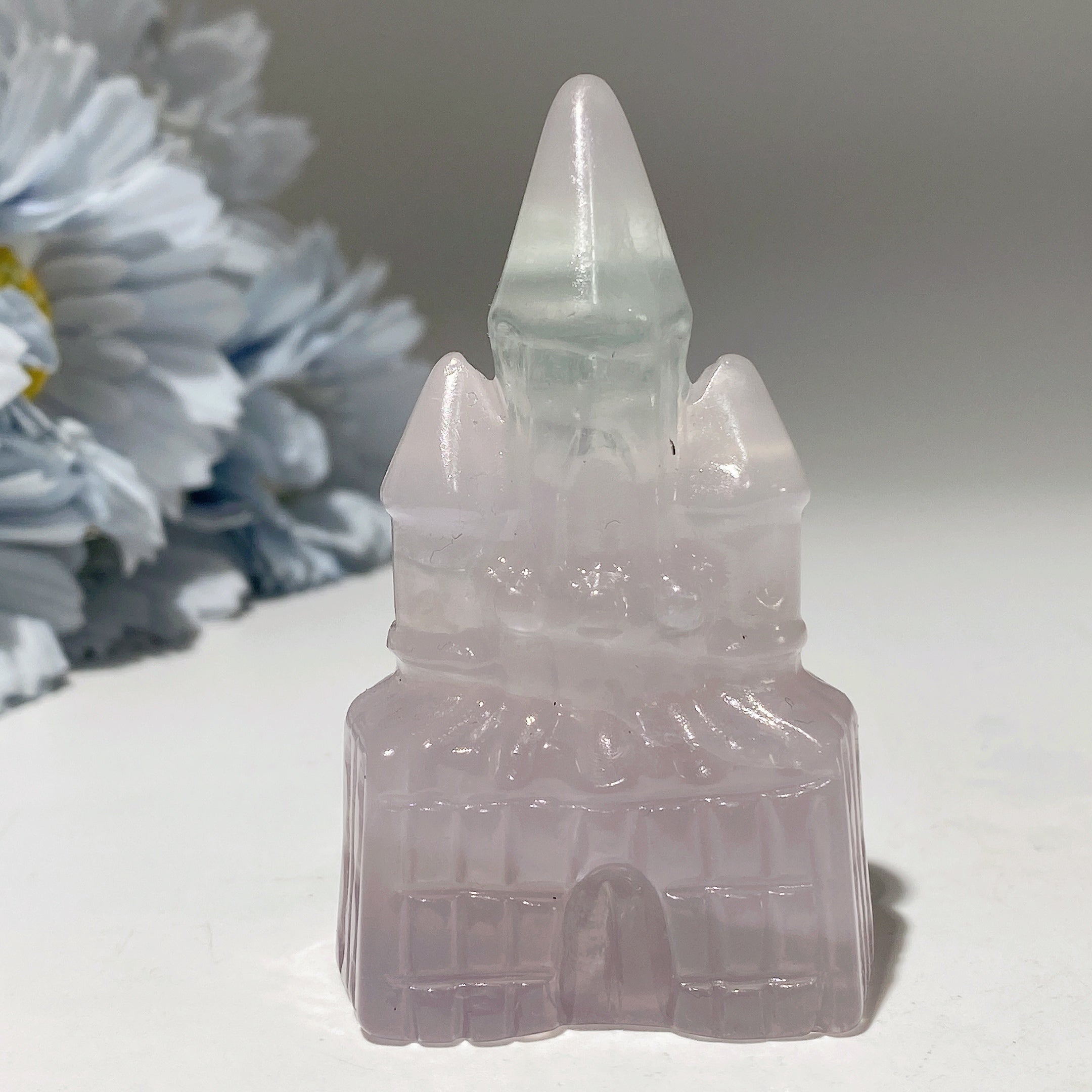 2.6in Mixed Crystal Castle Figurines for Healing Energy