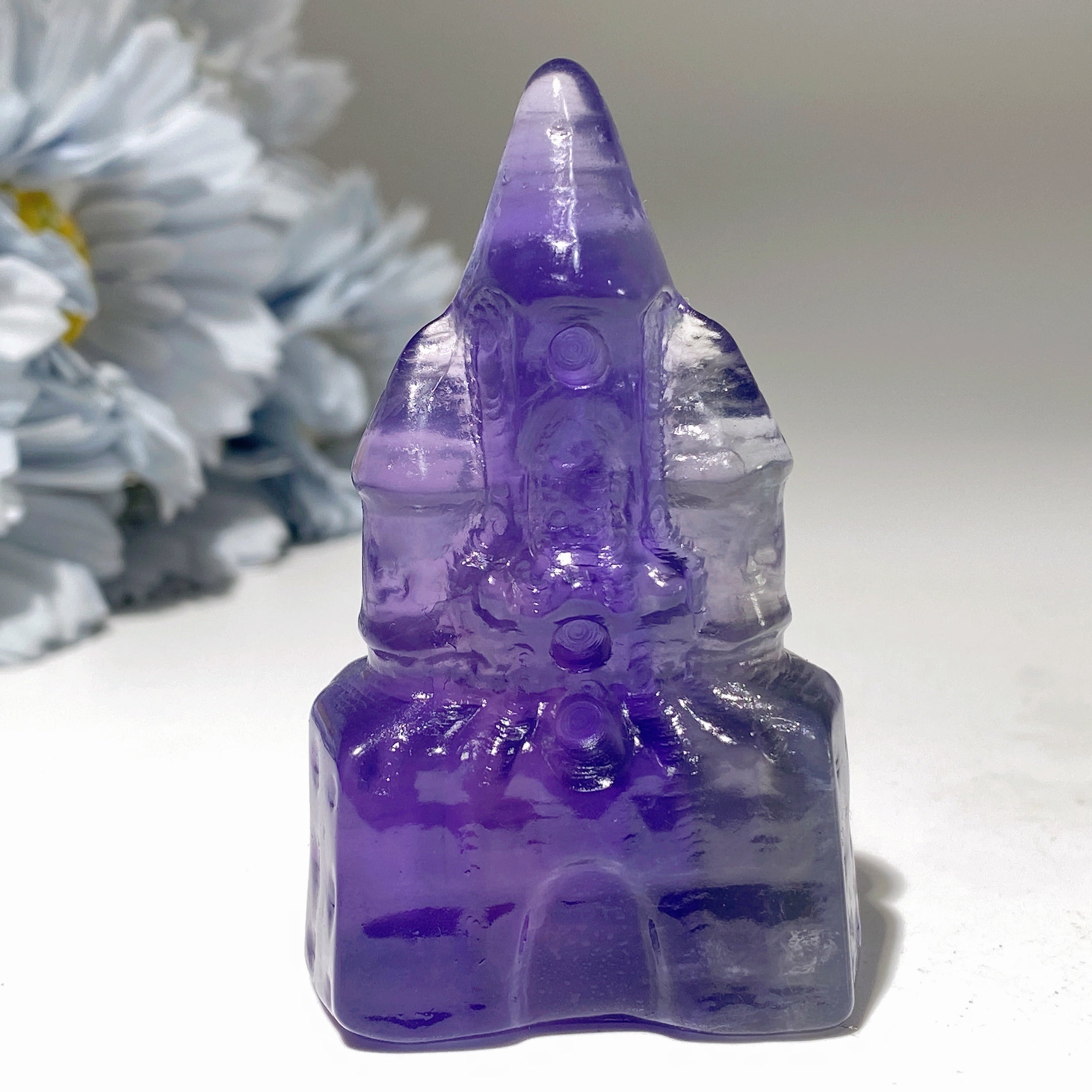 2.6in Mixed Crystal Castle Figurines for Healing Energy