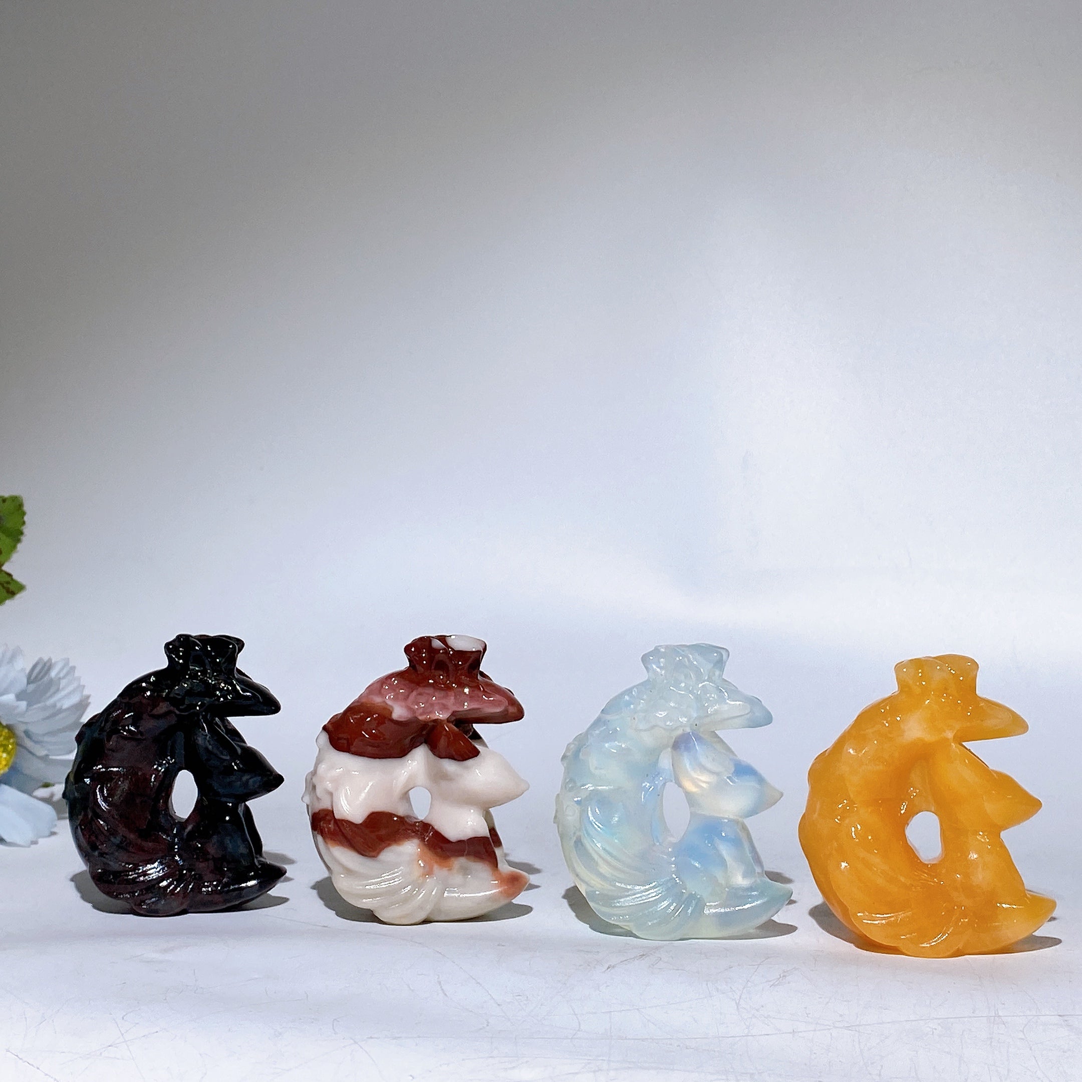 2.7-inch Crystal Fox Moon Carving Healing Figurine