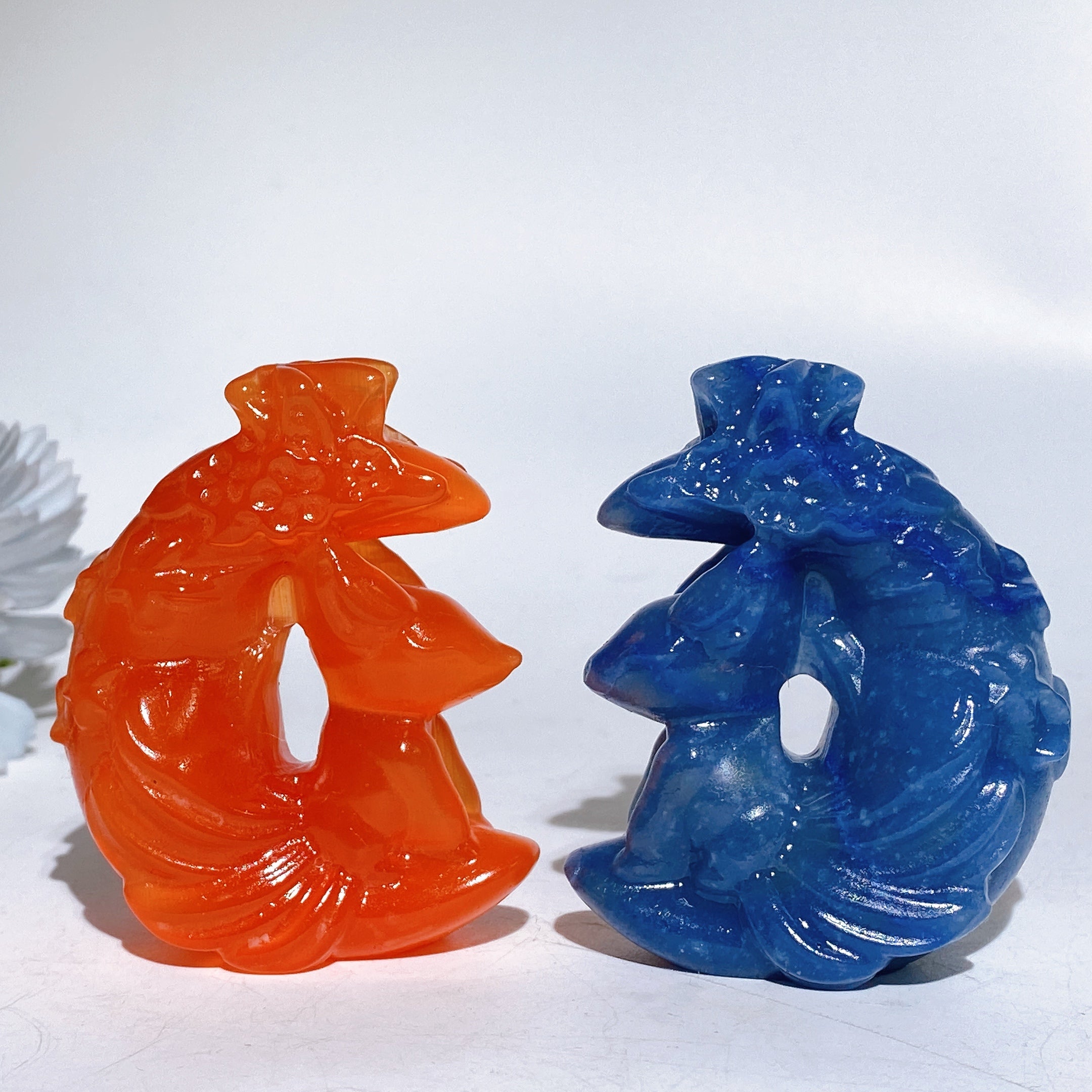 2.7-inch Crystal Fox Moon Carving Healing Figurine