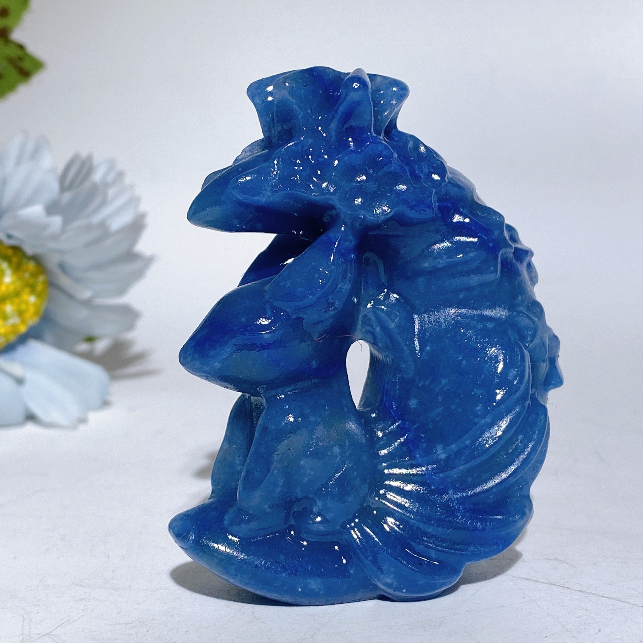 2.7-inch Crystal Fox Moon Carving Healing Figurine