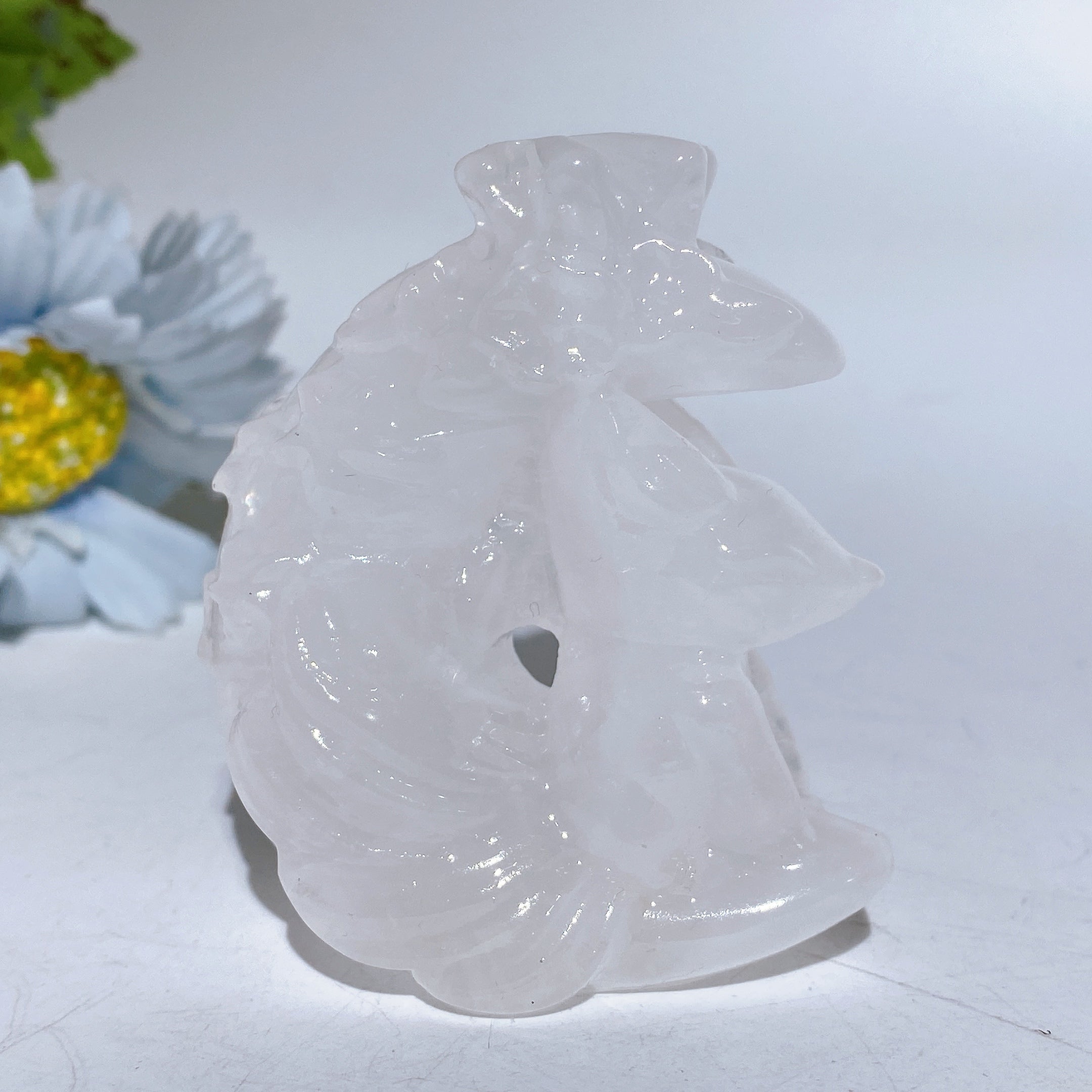 2.7-inch Crystal Fox Moon Carving Healing Figurine