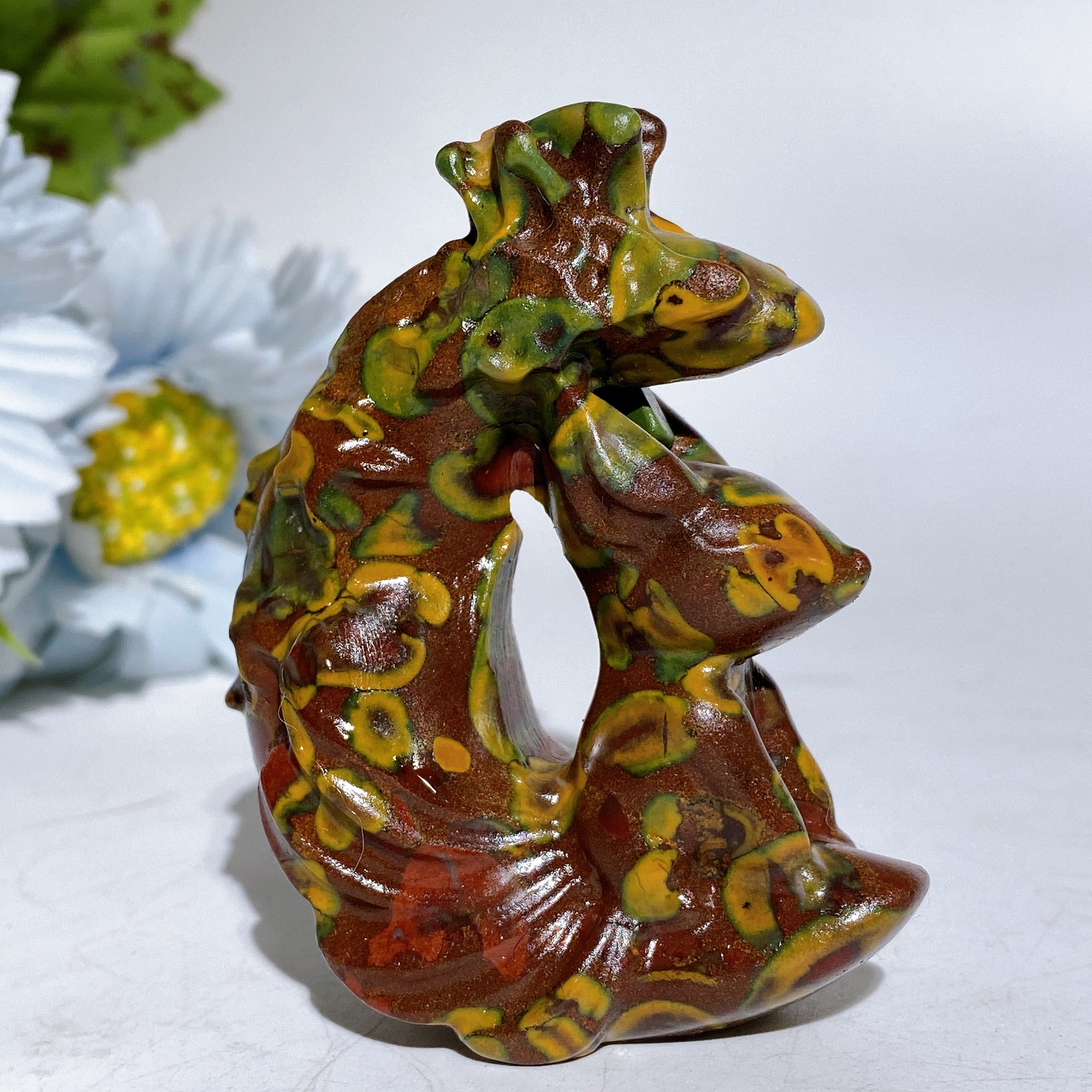 2.7-inch Crystal Fox Moon Carving Healing Figurine