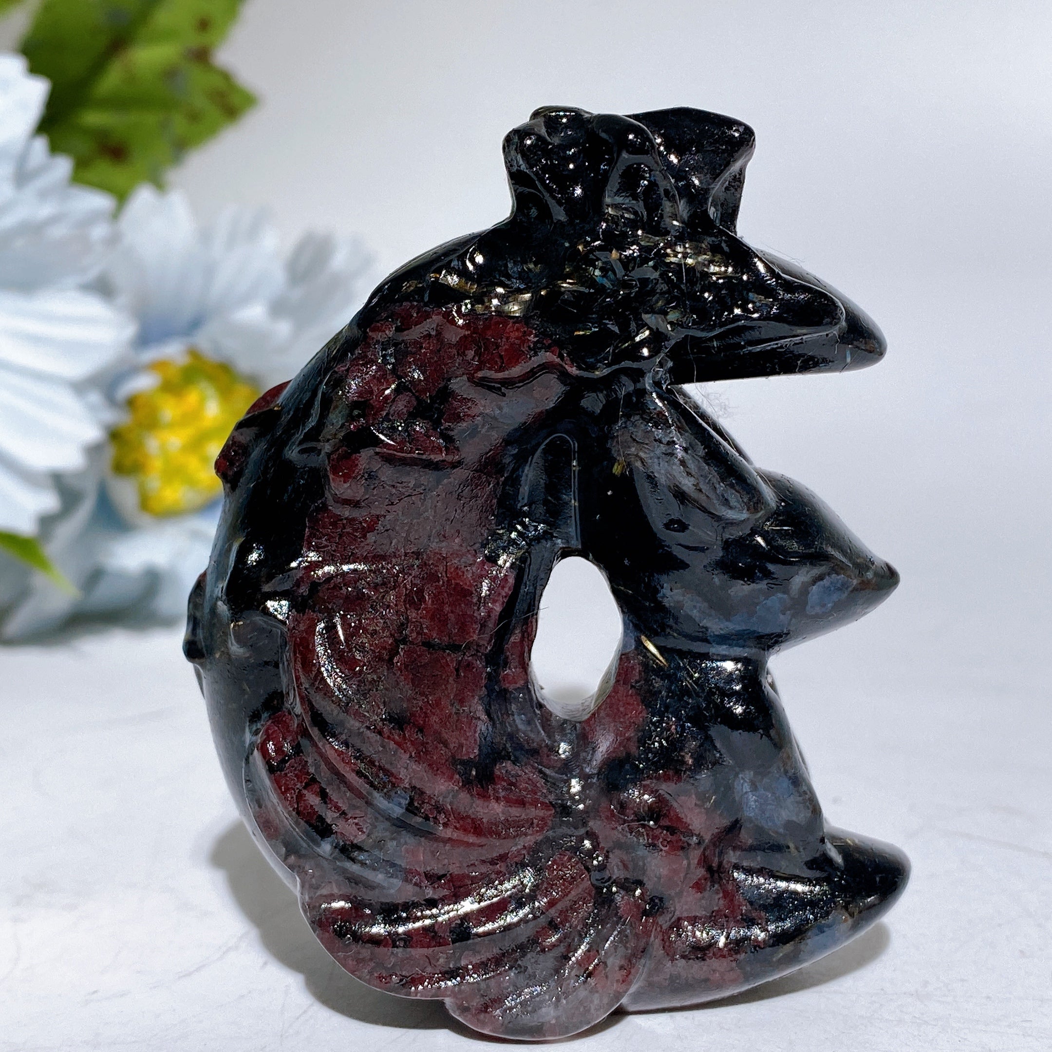 2.7-inch Crystal Fox Moon Carving Healing Figurine
