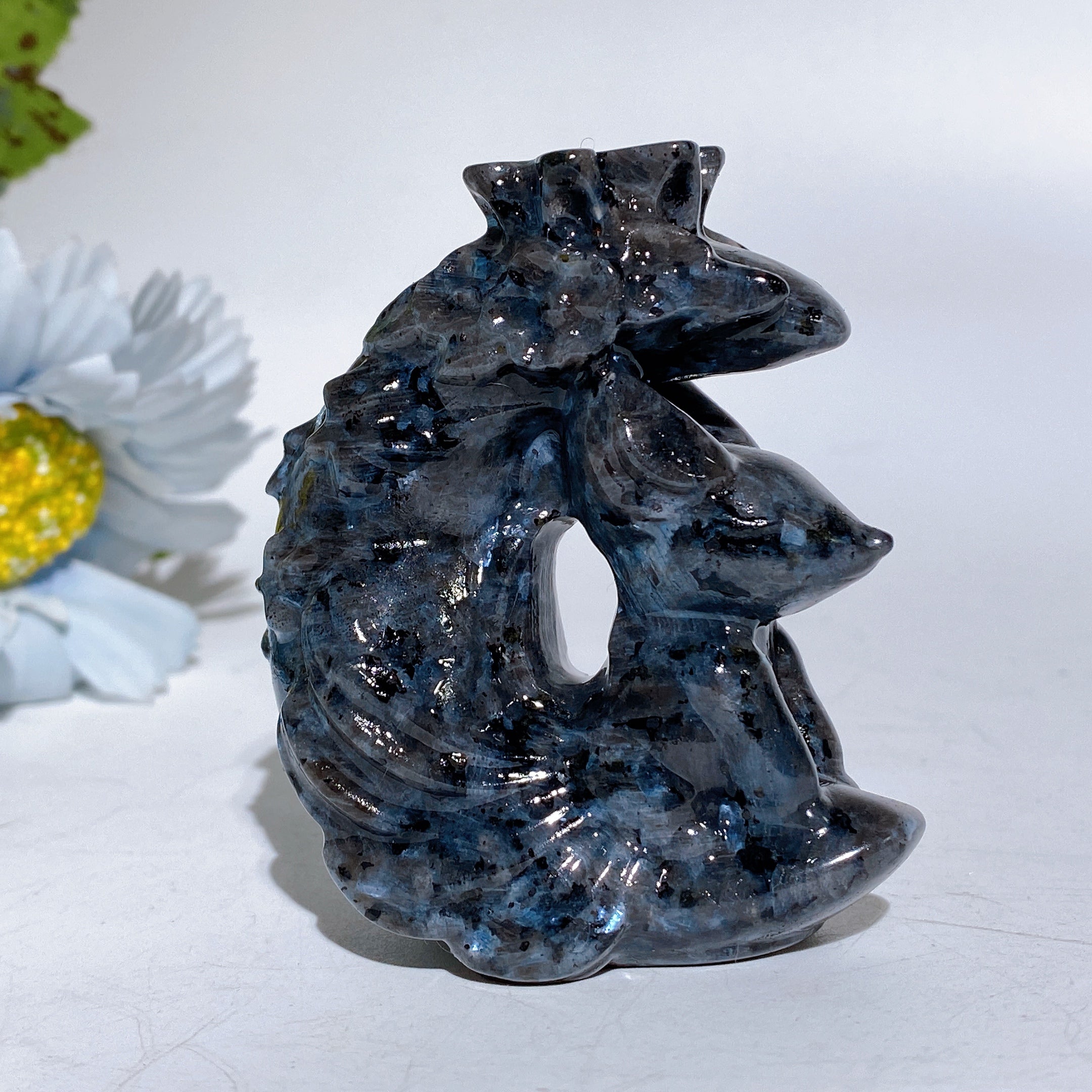 2.7-inch Crystal Fox Moon Carving Healing Figurine