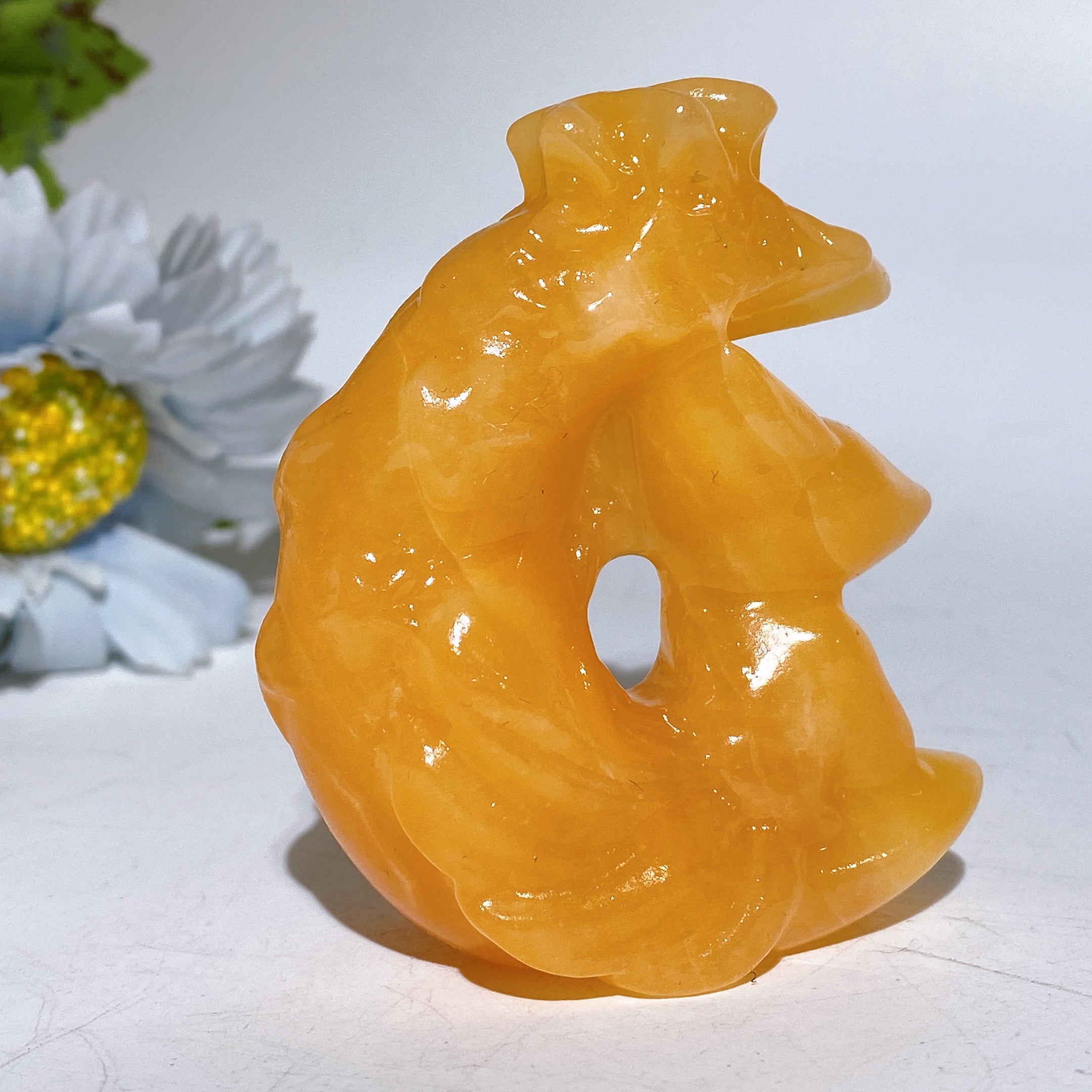 2.7-inch Crystal Fox Moon Carving Healing Figurine