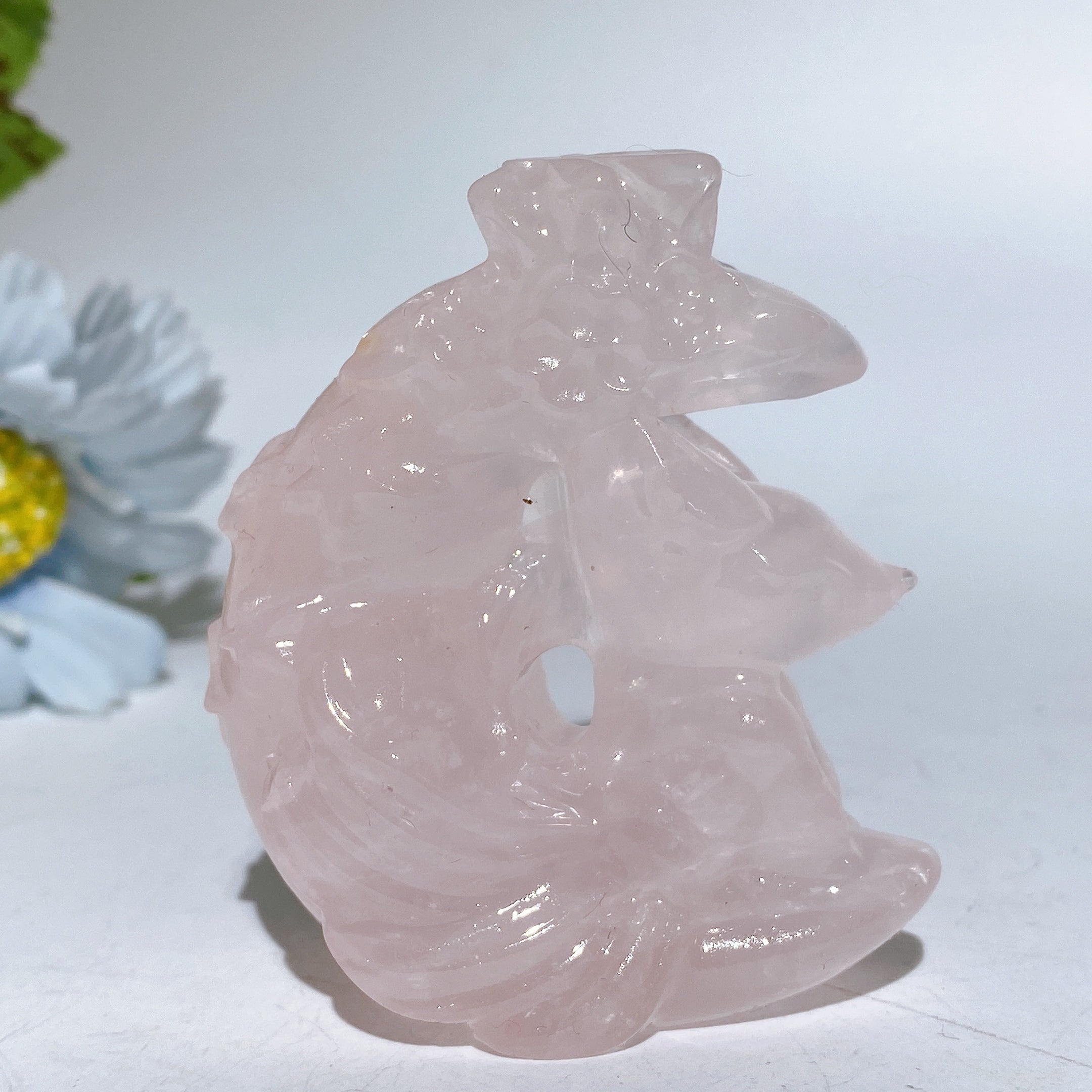 2.7-inch Crystal Fox Moon Carving Healing Figurine