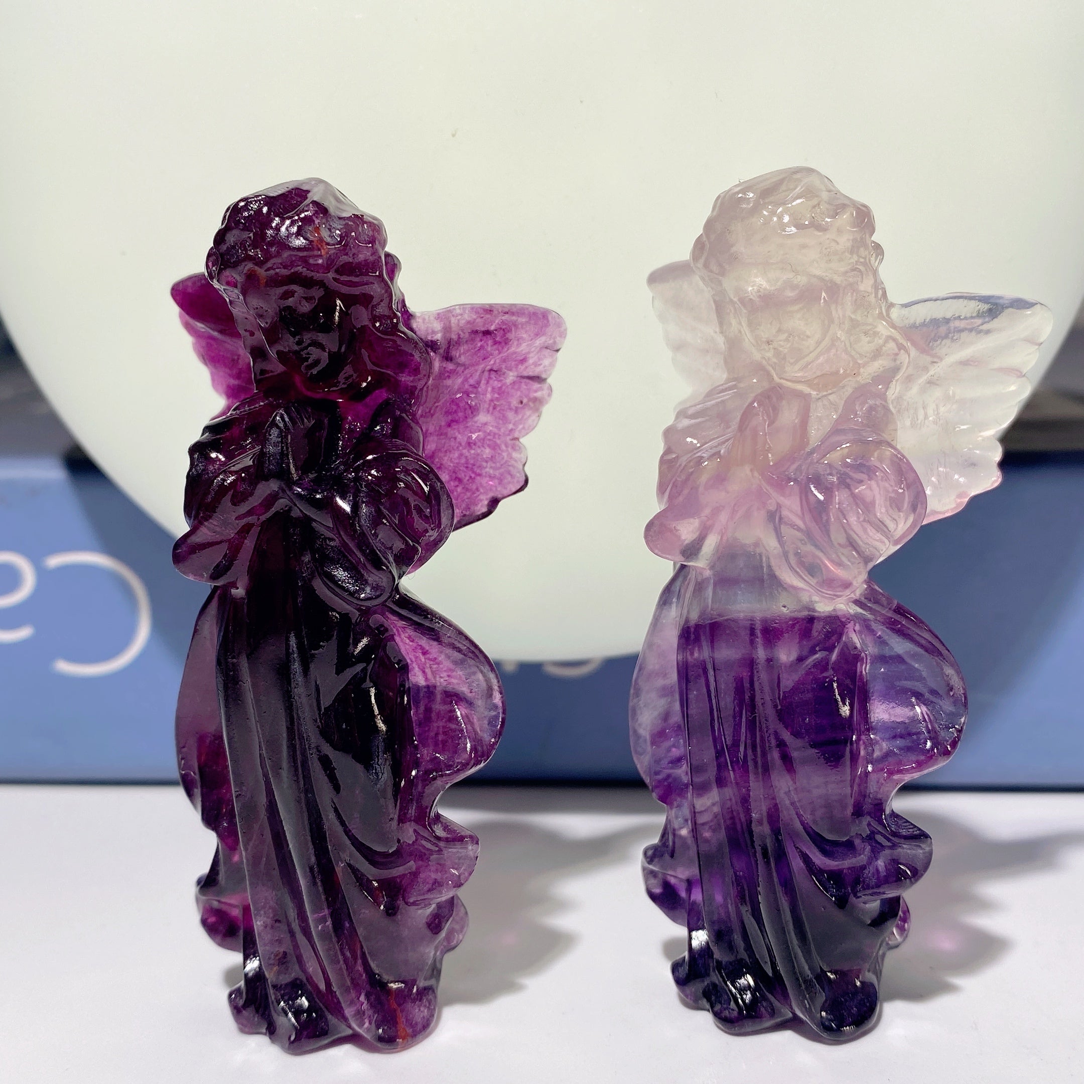2.7 inch Fluorite Fairy Carving Crystal Figurine Healing