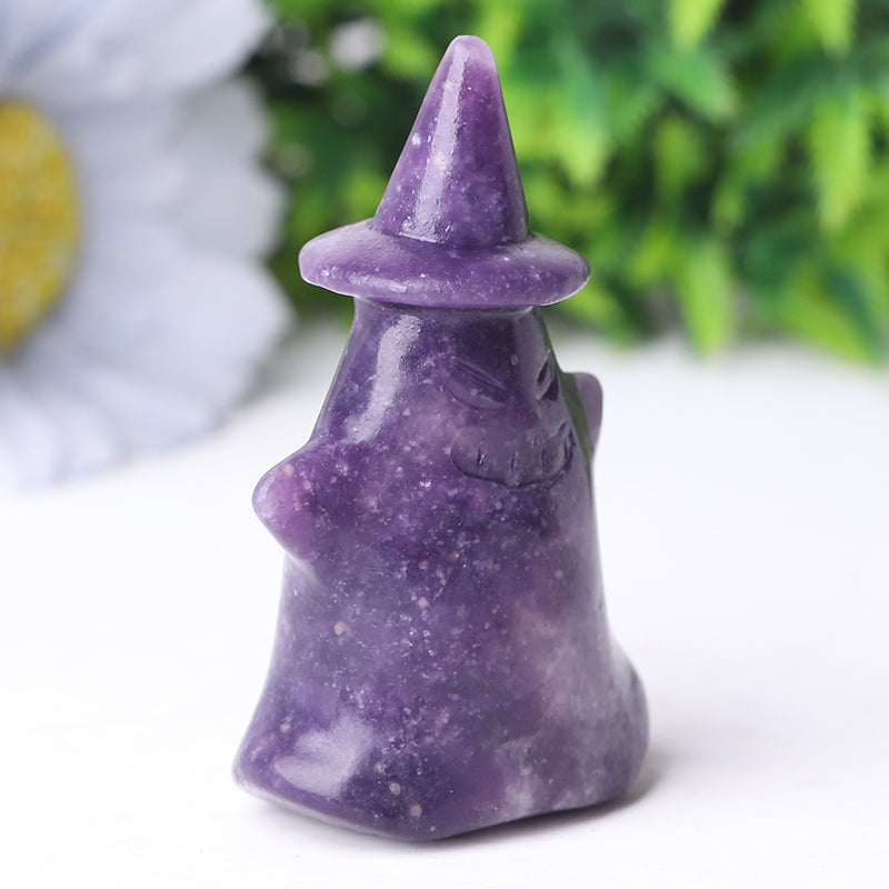 2.7-inch Hand-Carved Crystal Ghost Figurines