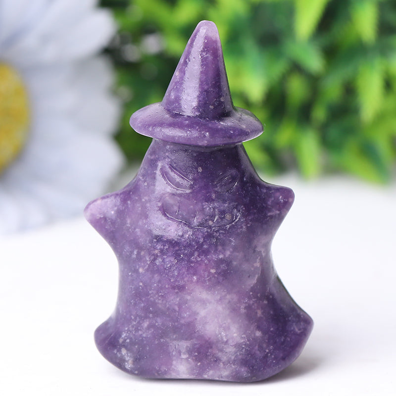 2.7-inch Hand-Carved Crystal Ghost Figurines