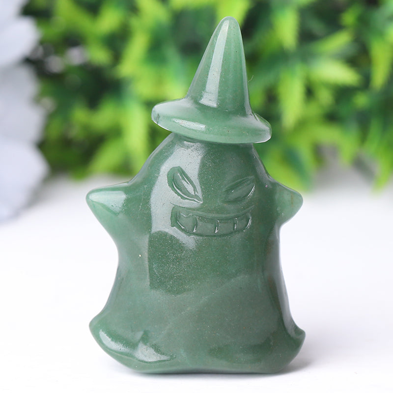 2.7-inch Hand-Carved Crystal Ghost Figurines