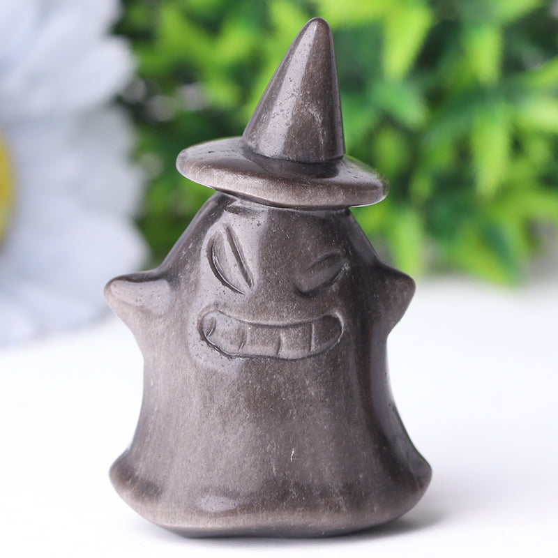 2.7-inch Hand-Carved Crystal Ghost Figurines