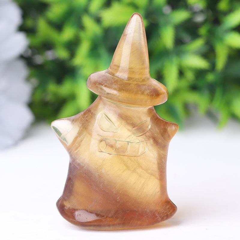 2.7-inch Hand-Carved Crystal Ghost Figurines