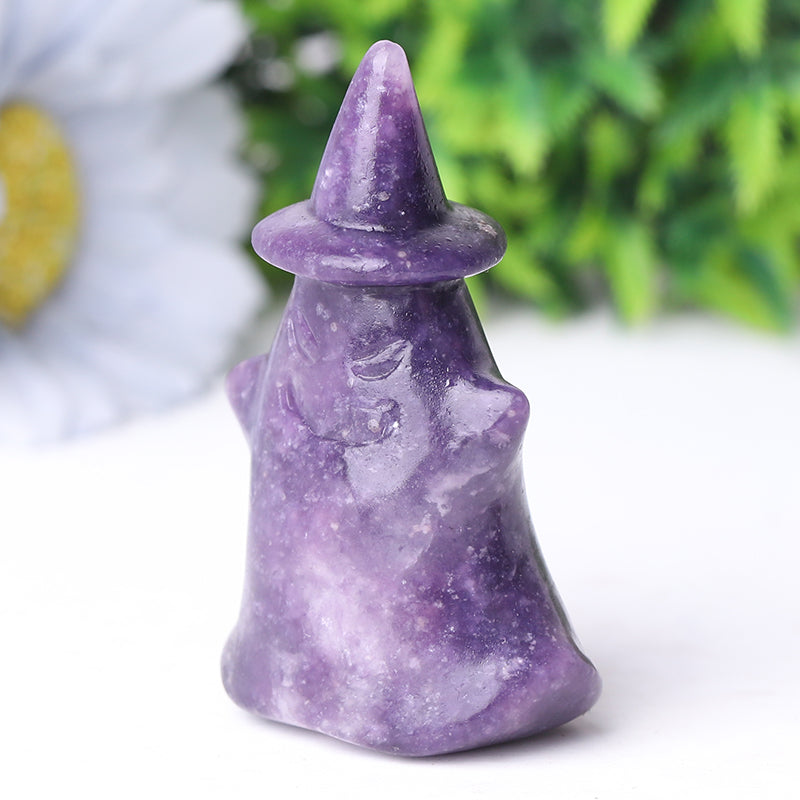 2.7-inch Hand-Carved Crystal Ghost Figurines