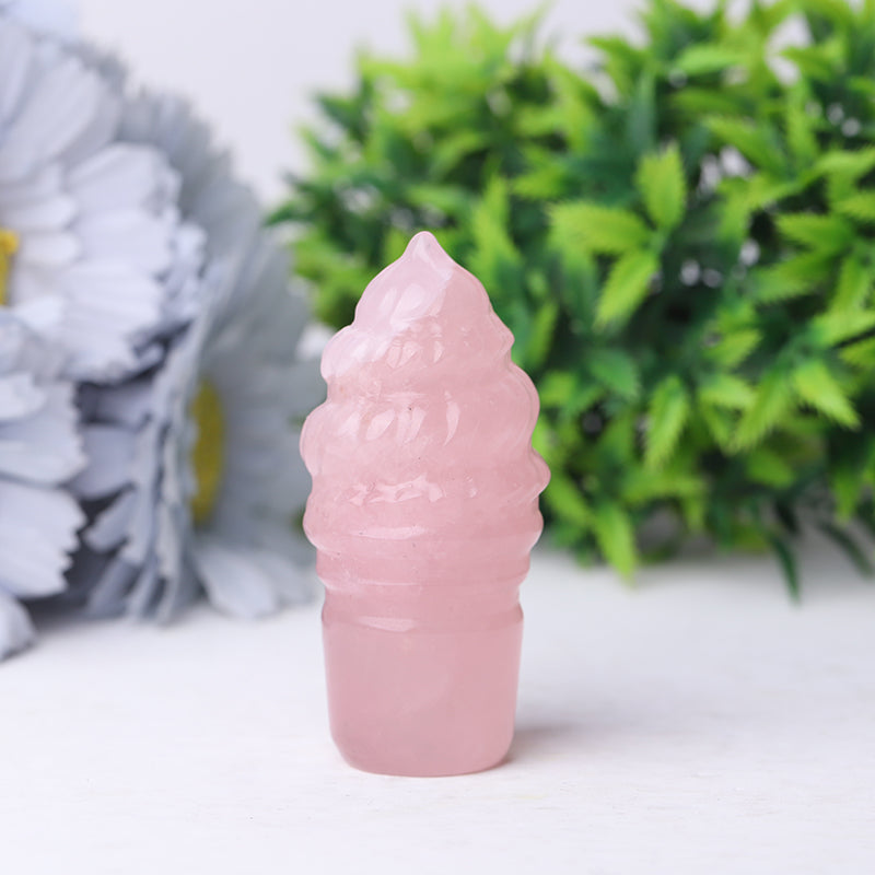 2.76-inch Green Aventurine Ice Cream Crystal Figurine