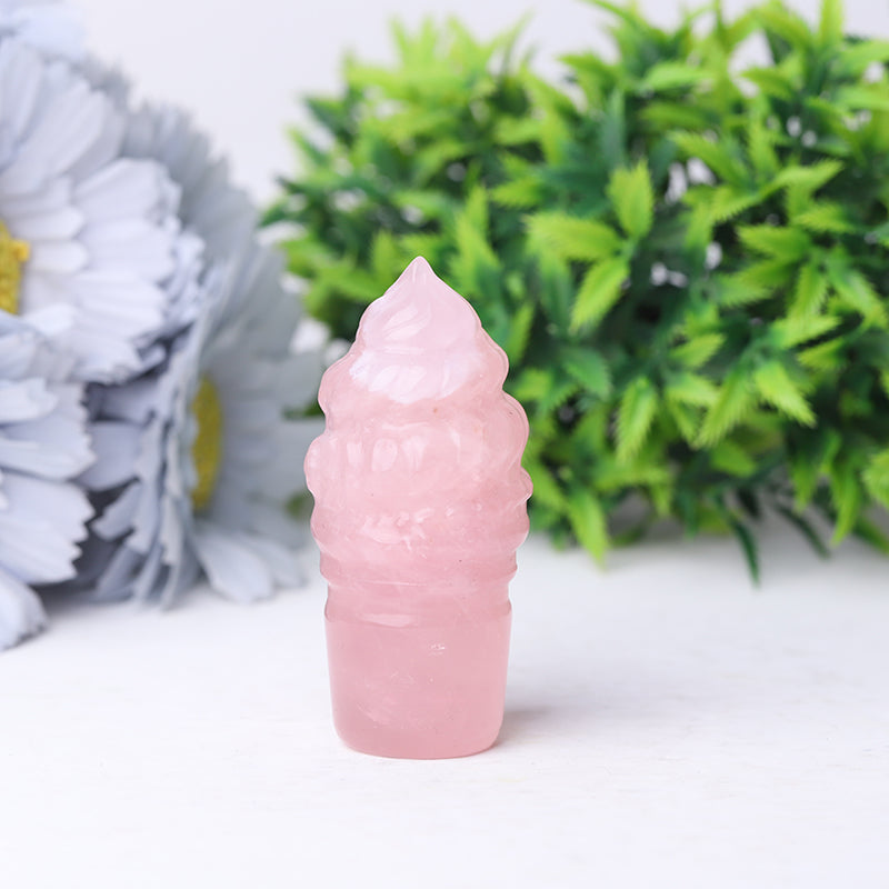 2.76-inch Green Aventurine Ice Cream Crystal Figurine