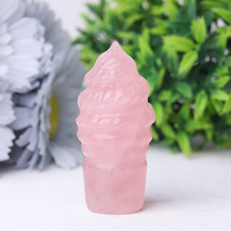 2.76-inch Green Aventurine Ice Cream Crystal Figurine