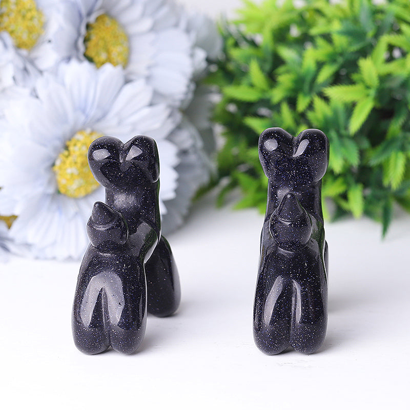 2.8 Inch Clear Quartz Balloon Dog Crystal Carving