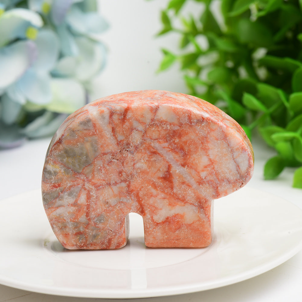 2.8 inch Mixed Crystal Bear Figurine for Healing & Decor