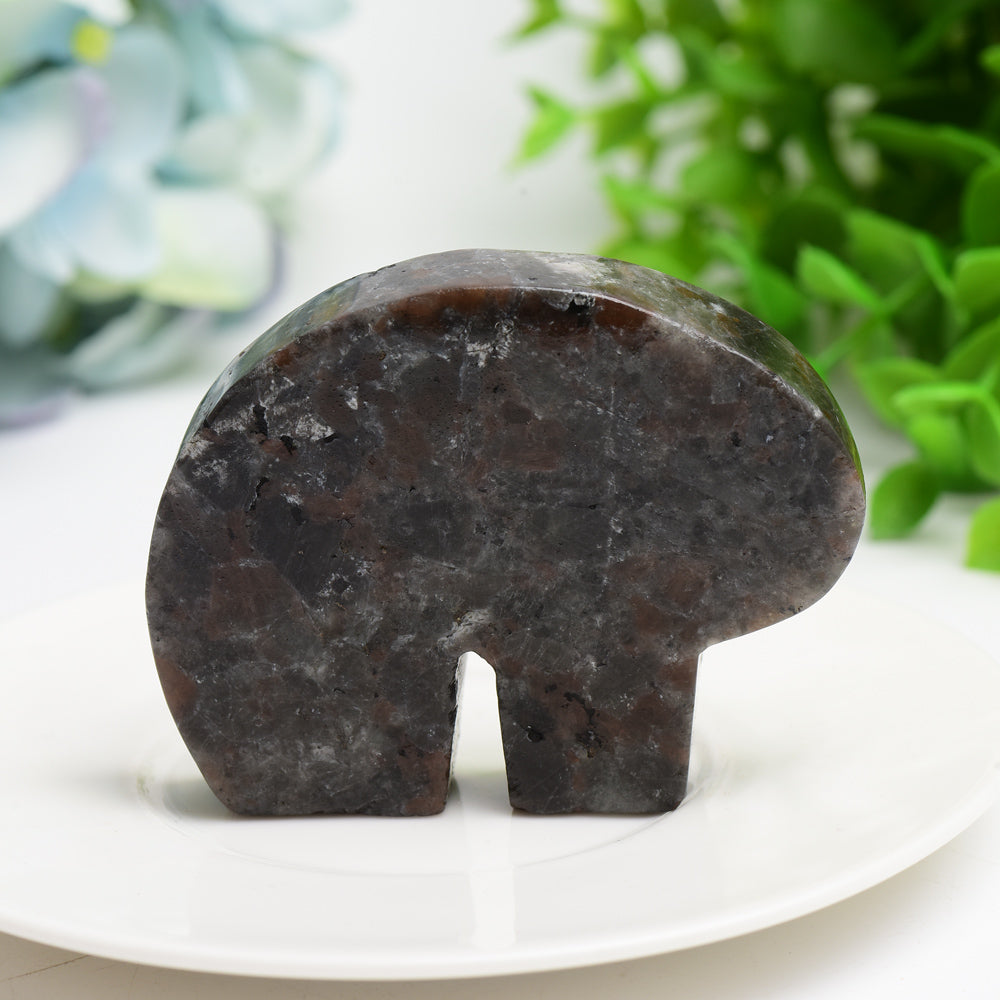 2.8 inch Mixed Crystal Bear Figurine for Healing & Decor