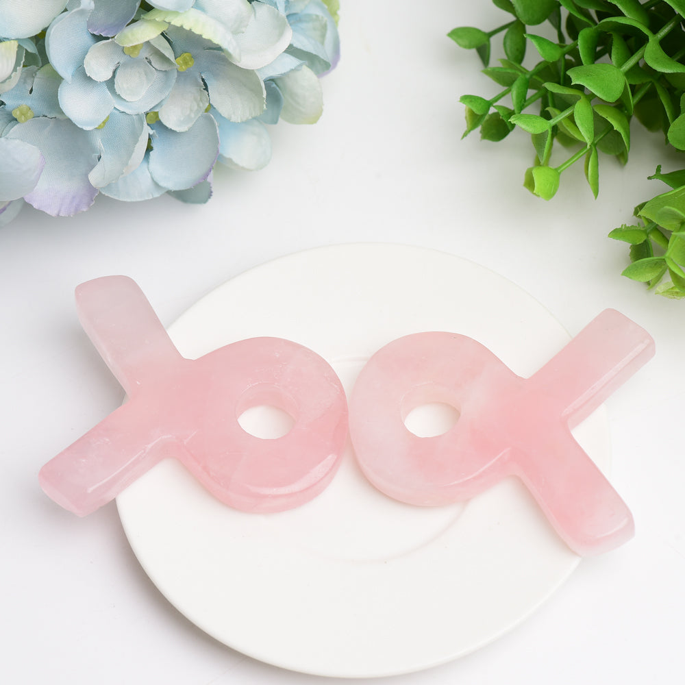 2.8 inch Rose Quartz Ribbon Crystal Healing Shape