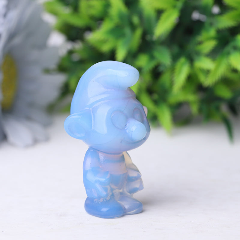 2" Blue Opalite Crystal Figurine 2 Inch Carving