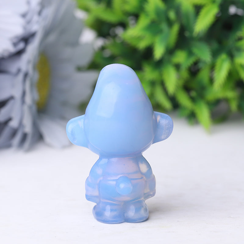 2" Blue Opalite Crystal Figurine 2 Inch Carving