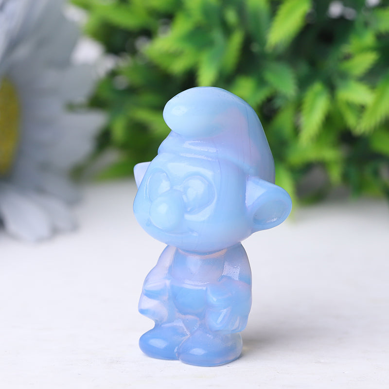 2" Blue Opalite Crystal Figurine 2 Inch Carving