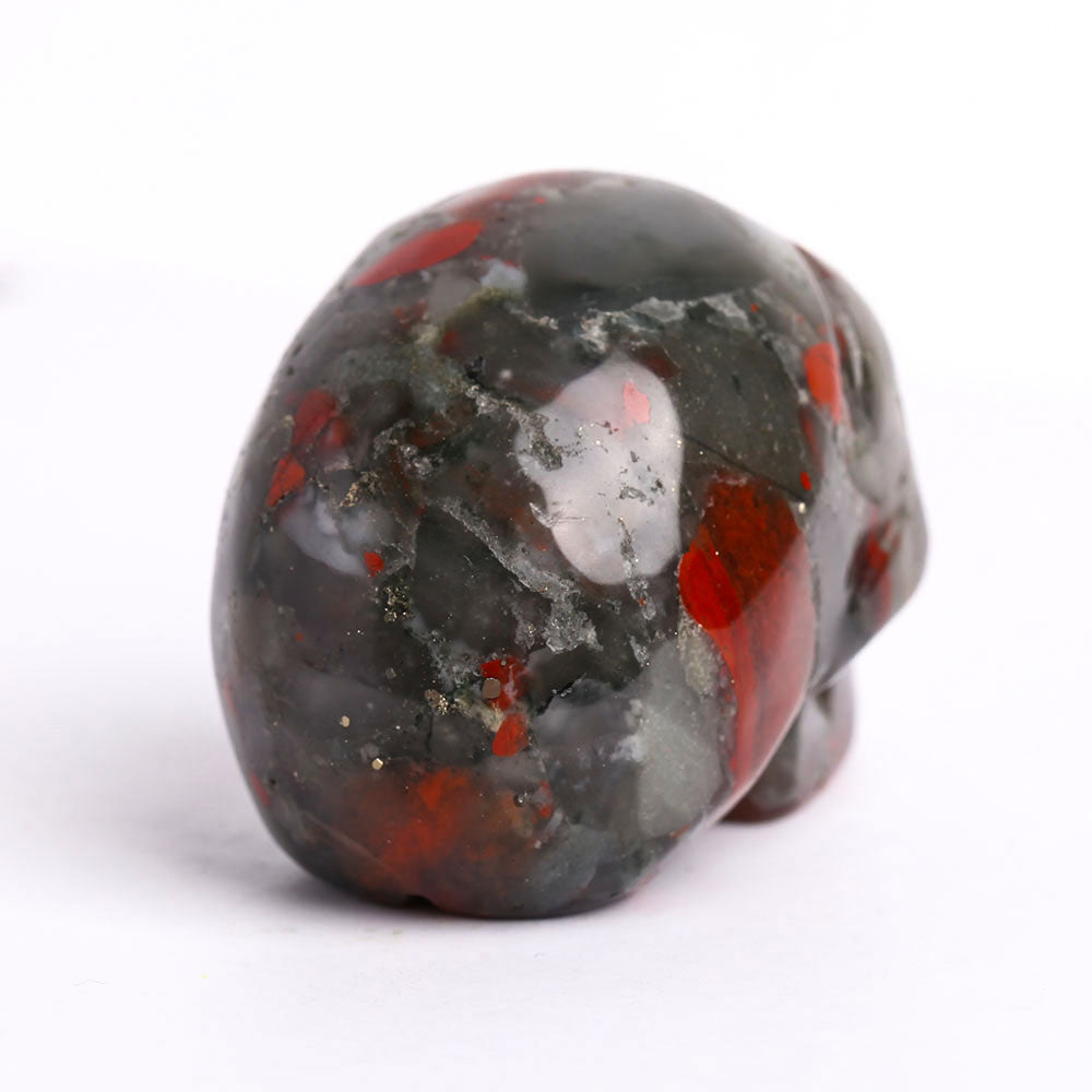 2-Inch African Blood Stone Crystal Skull for Spiritual Healing