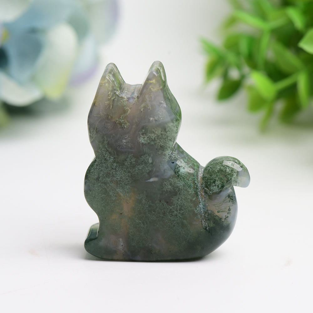2-inch Agate Cat Crystal Carving for Healing Energy