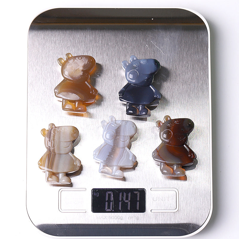 2 inch Agate Pig Crystal Animal Carving for Balance