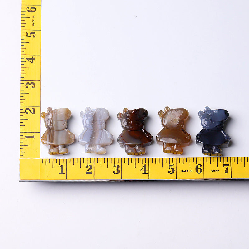 2 inch Agate Pig Crystal Animal Carving for Balance