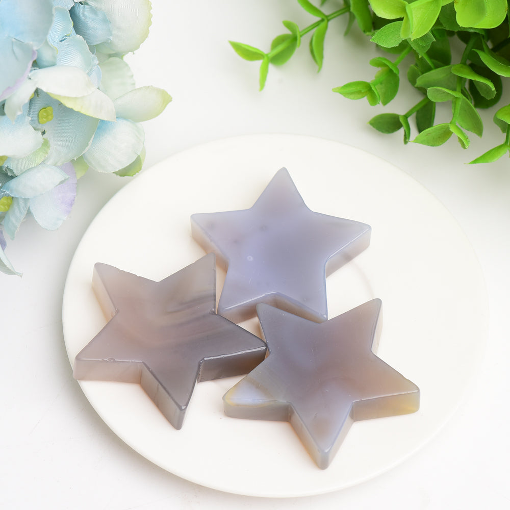 2-inch Agate Star Crystal Carving for Healing