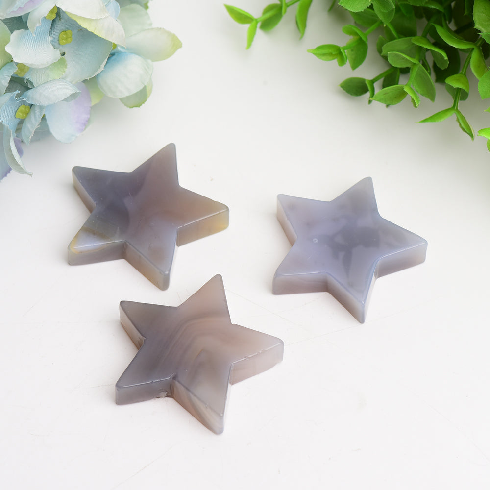 2-inch Agate Star Crystal Carving for Healing