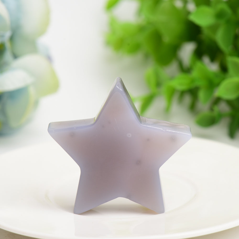 2-inch Agate Star Crystal Carving for Healing