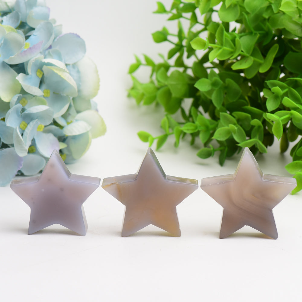 2-inch Agate Star Crystal Carving for Healing