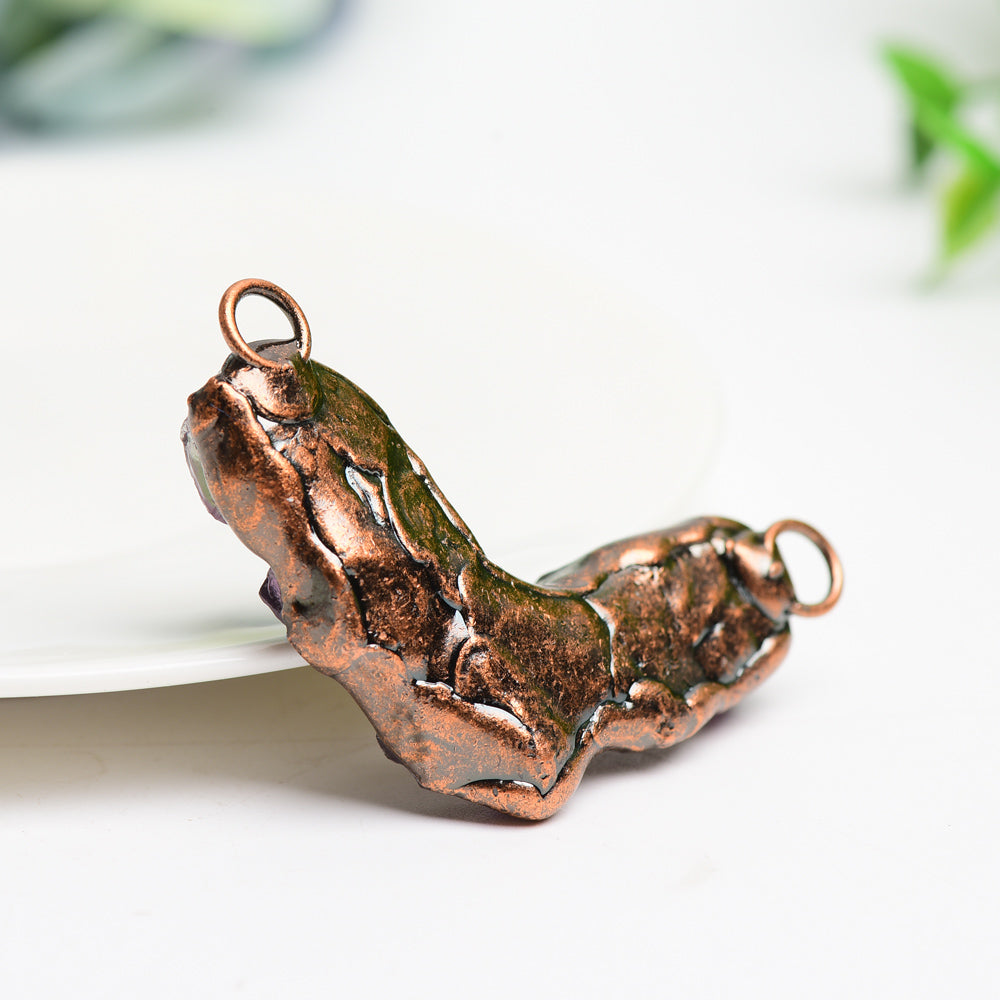 2 Inch Amethyst Pendant V-Shape for Spiritual Healing