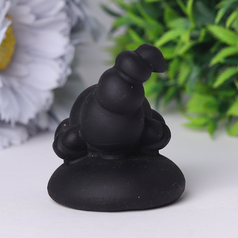2-inch Black Obsidian Crystal Animal Carvings