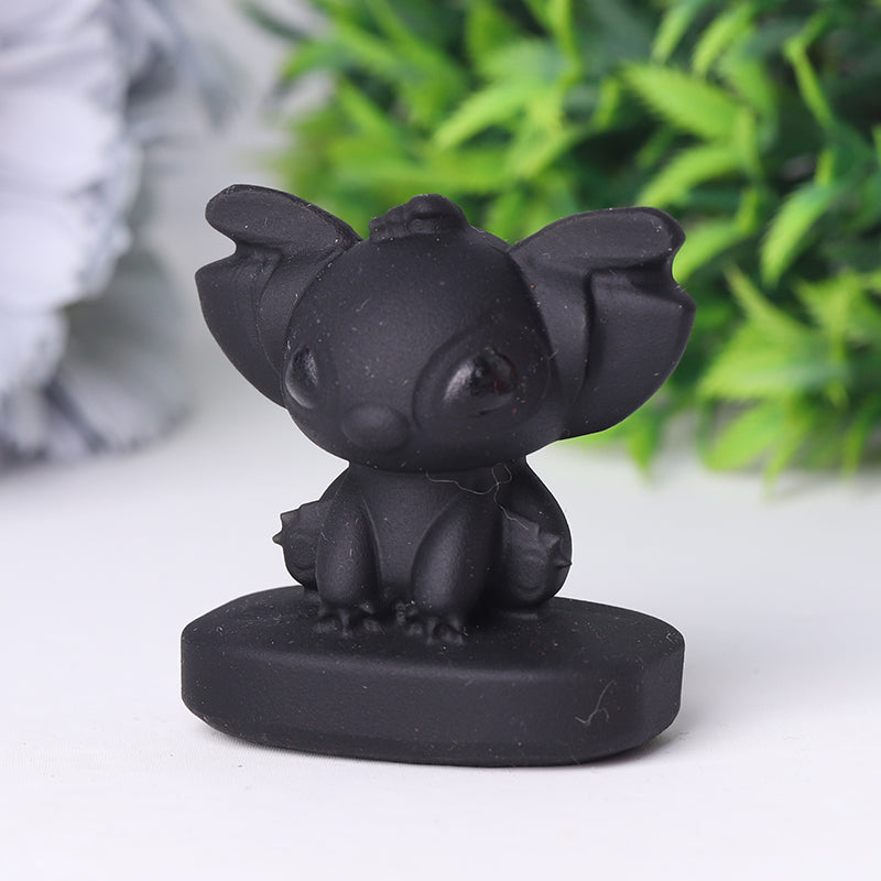 2-inch Black Obsidian Crystal Animal Carvings