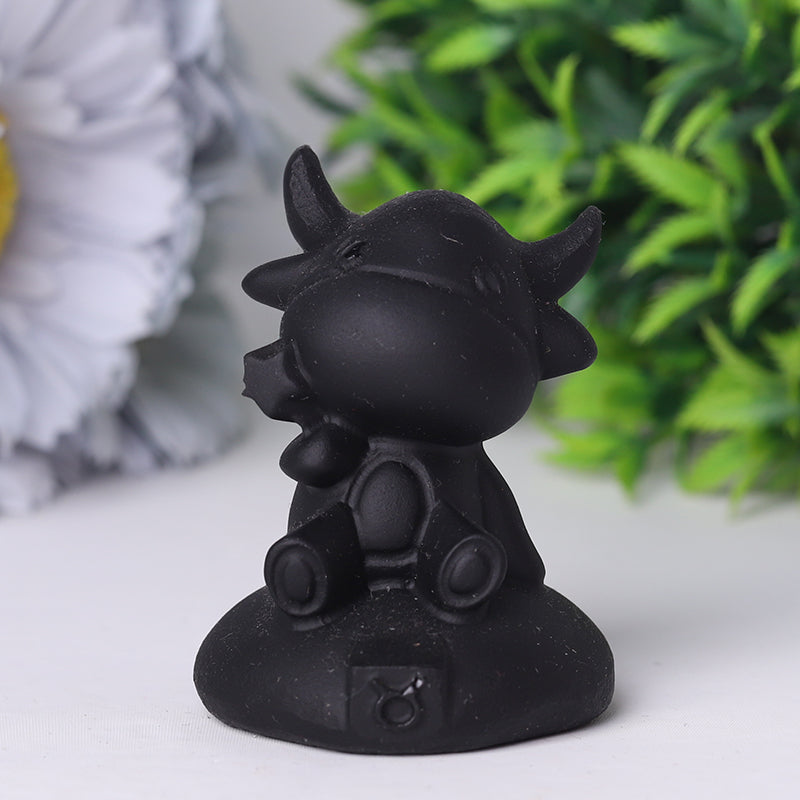 2-inch Black Obsidian Crystal Animal Carvings